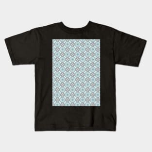 Turquoise and gray circles Kids T-Shirt